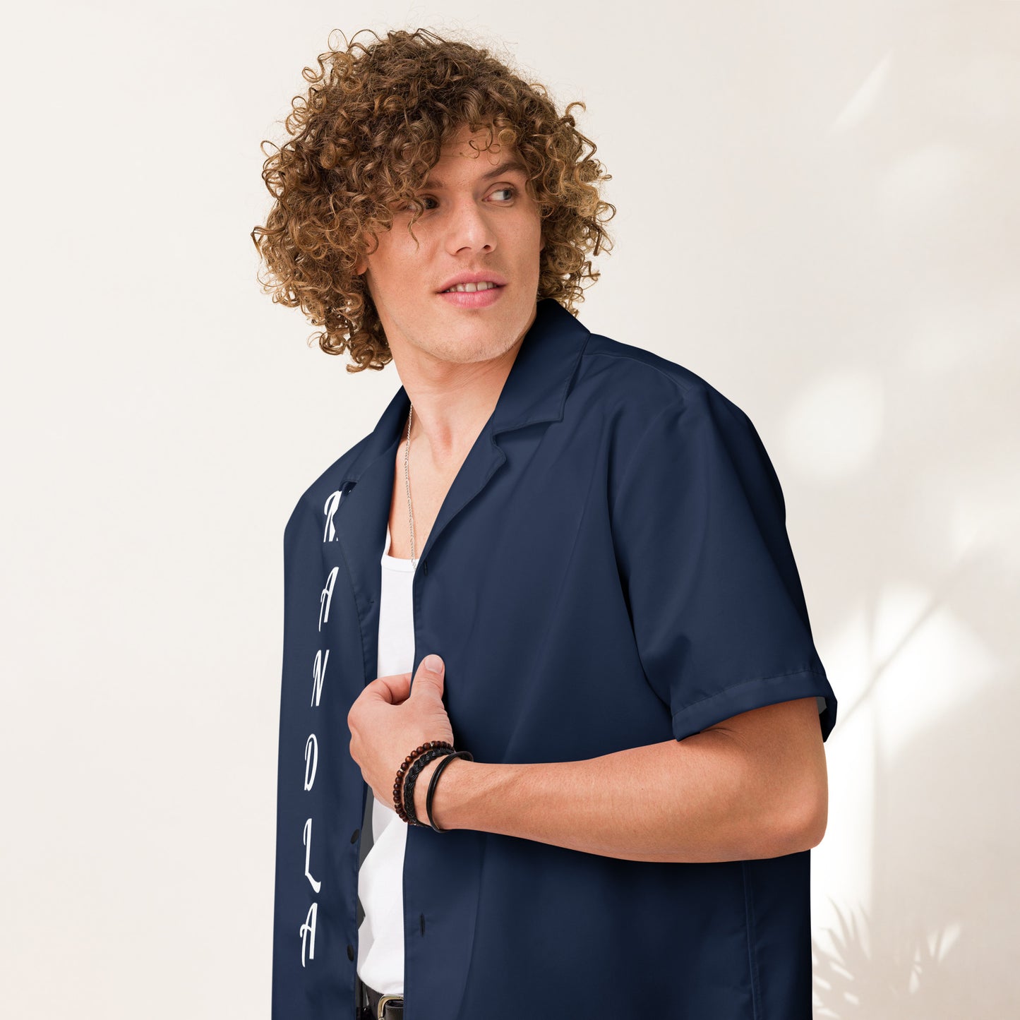 MANDLA Chillout Navy Unisex button shirt