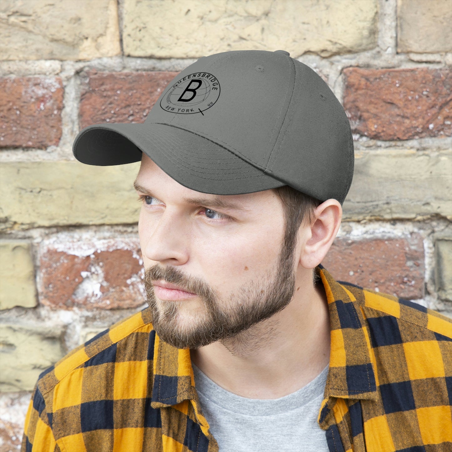 QB Black Print Baseball Cap