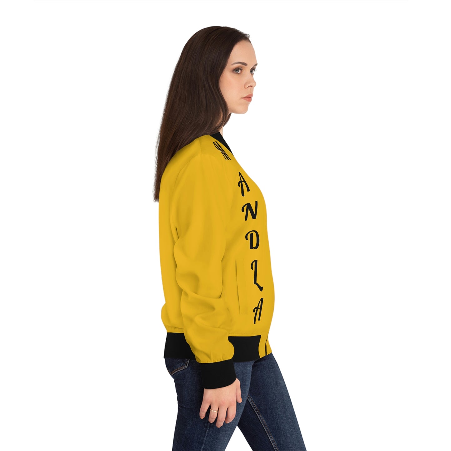 Women's YELLOW All that Bomber Jacket