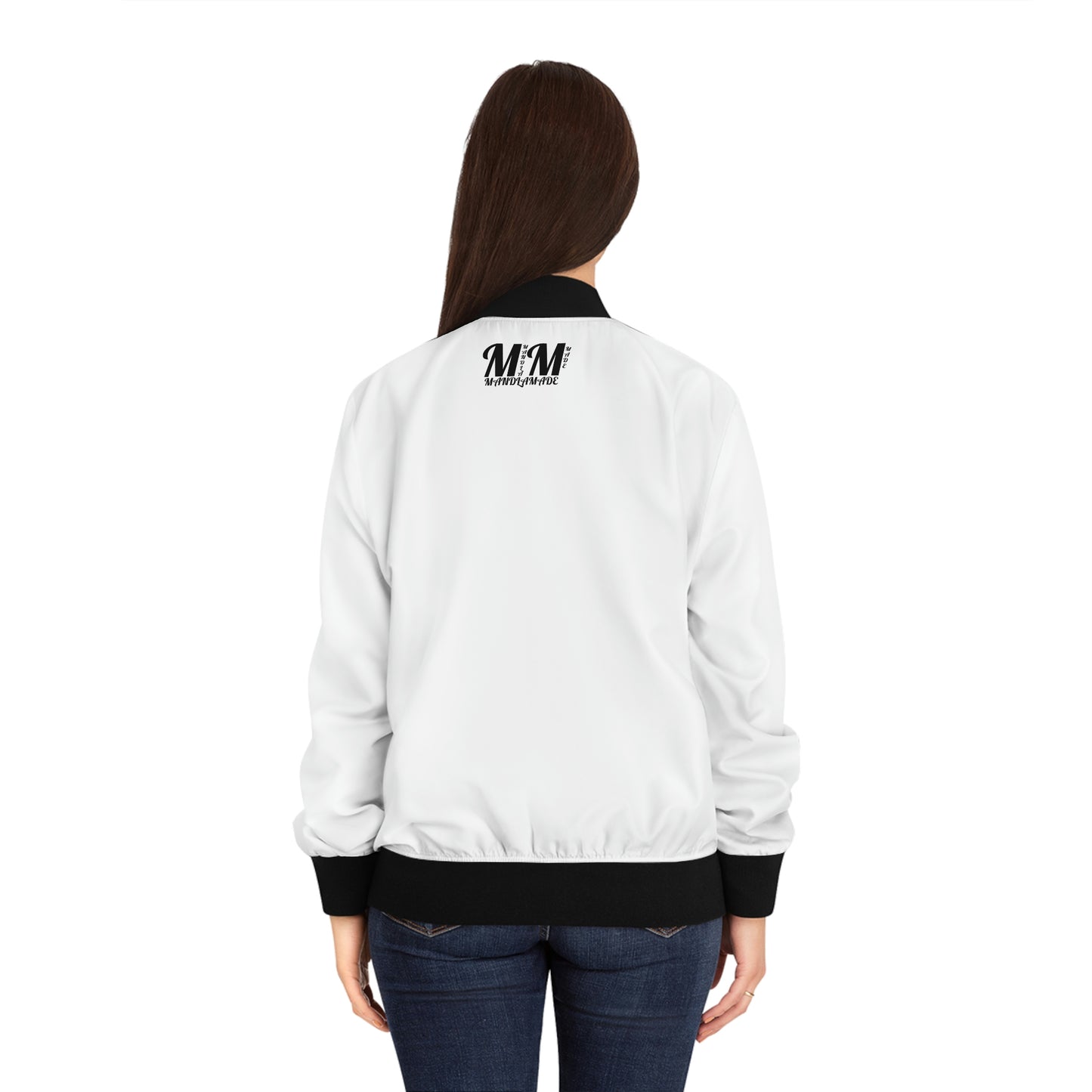 Women's White All that Bomber Jacket