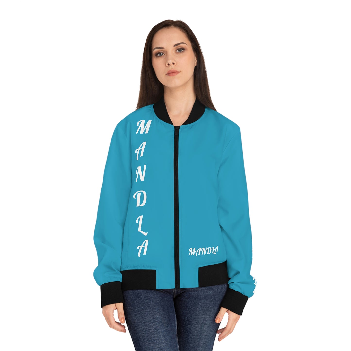 Women's BLUE All that Bomber Jacket