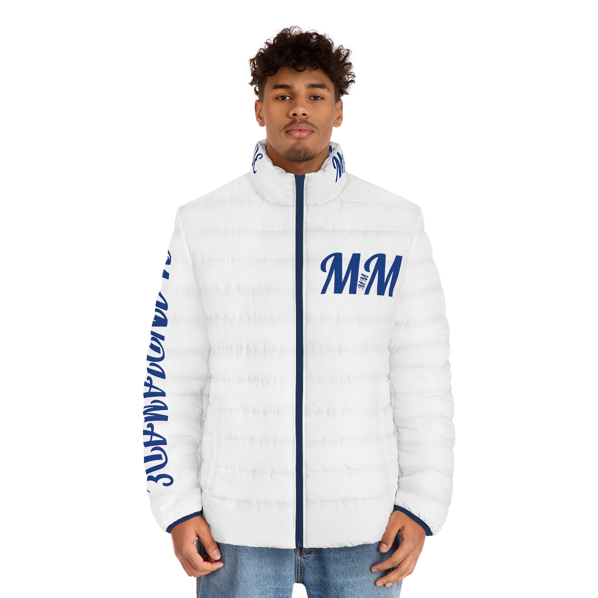 MM White/Blue Puffer Jacket