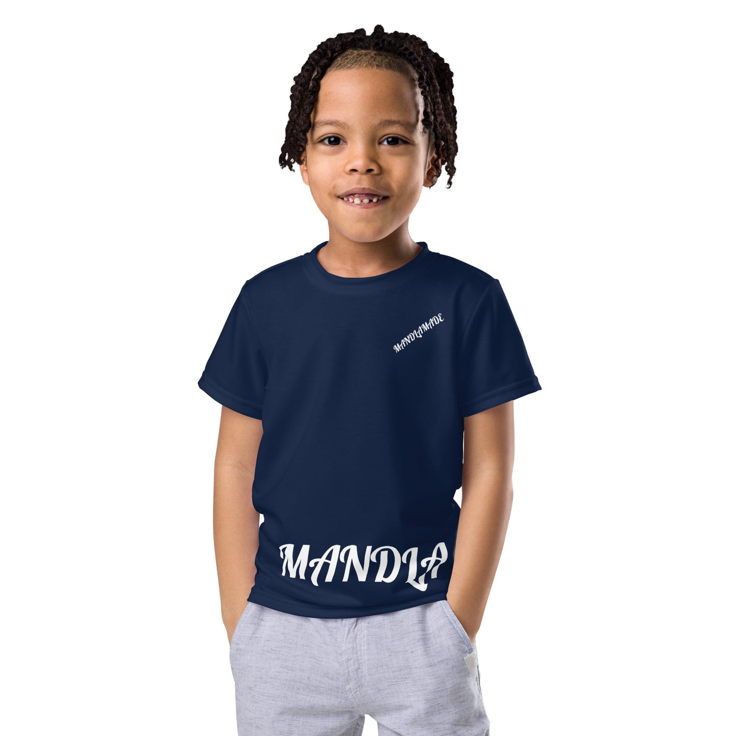 MM Kids blue crew neck t-shirt