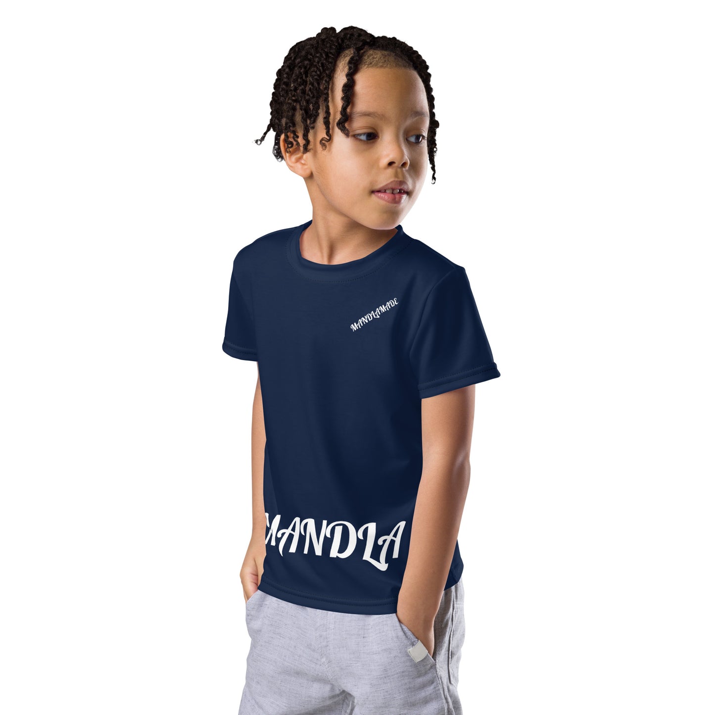 MM Kids blue crew neck t-shirt