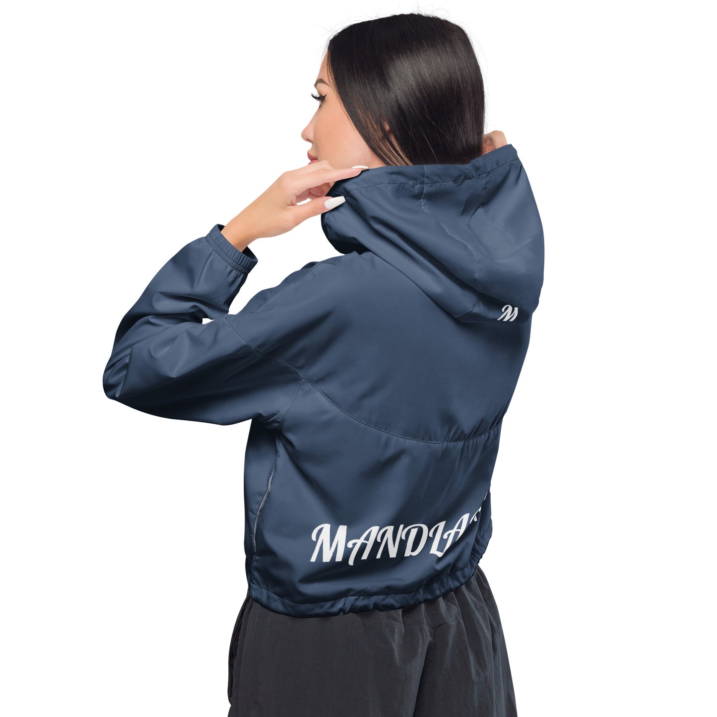 Navy Blue MM Women’s cropped windbreaker