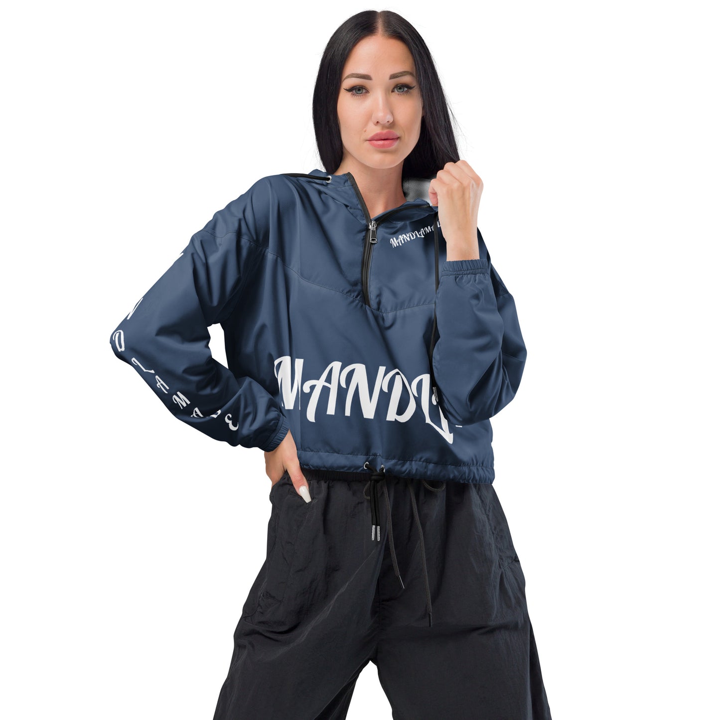 Navy Blue MM Women’s cropped windbreaker