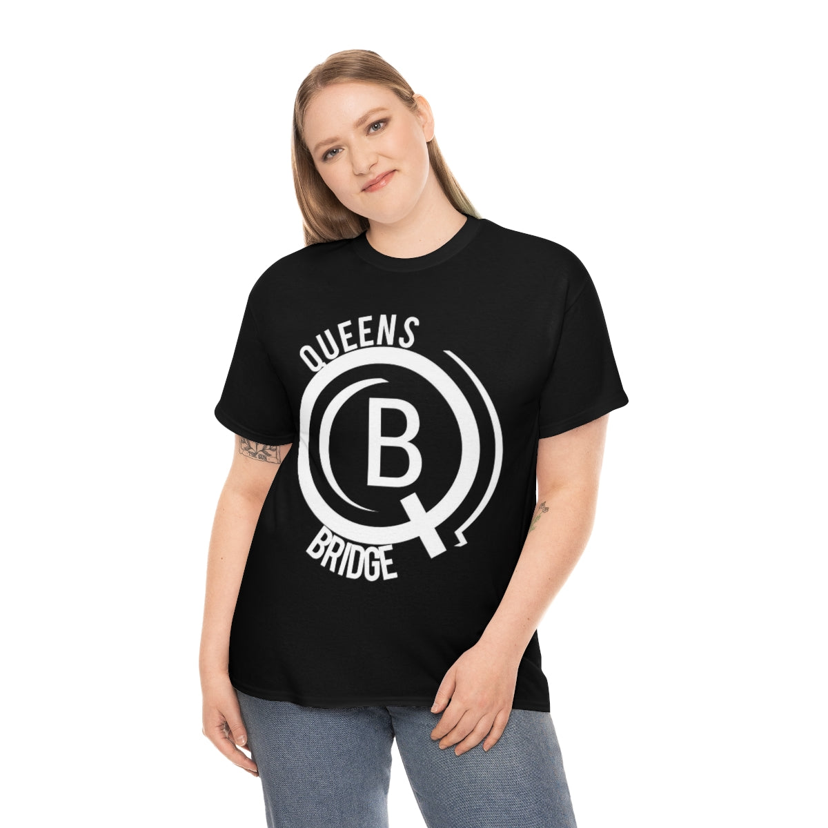 QUEENSBRIDGE BLK Cotton Tee