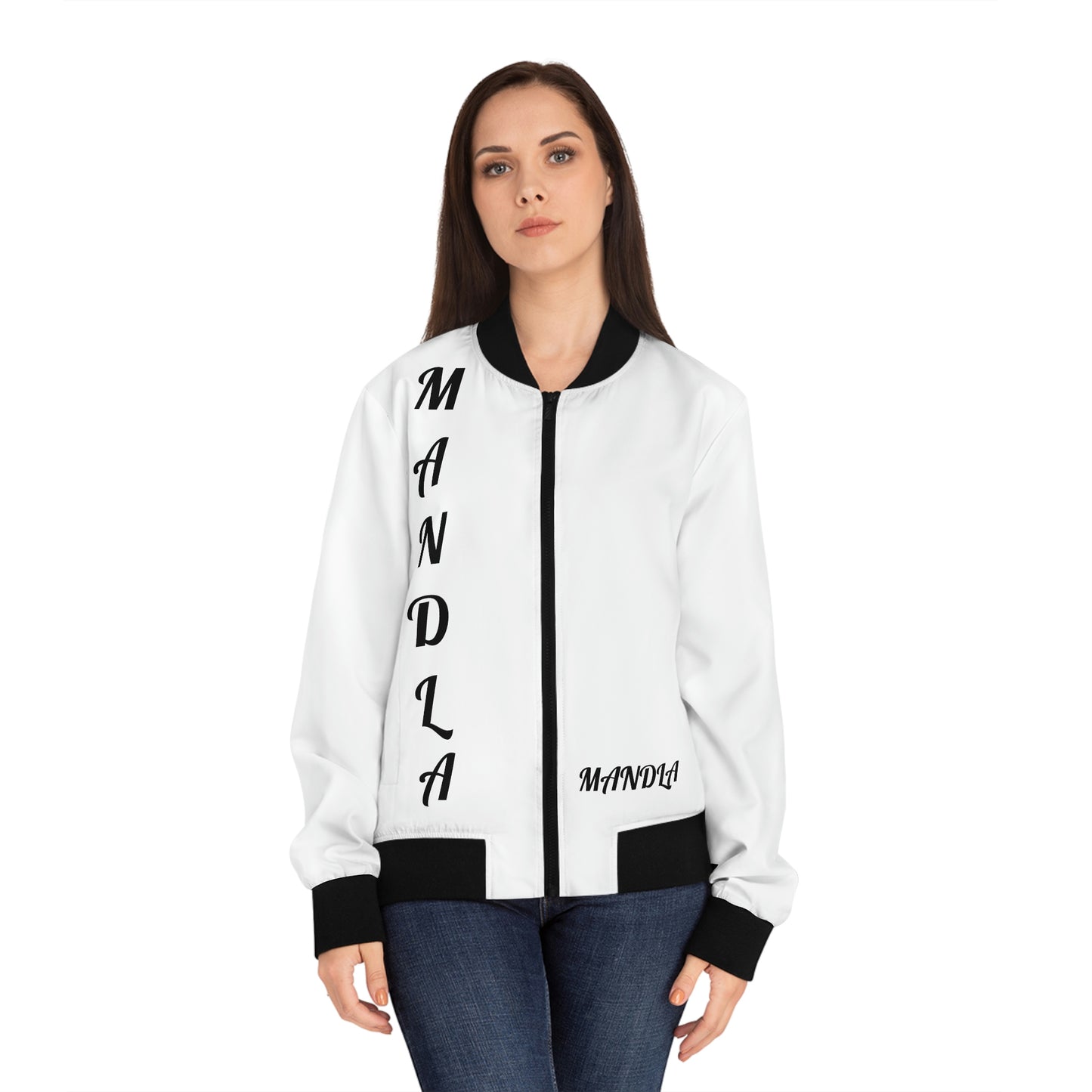 Women's White All that Bomber Jacket