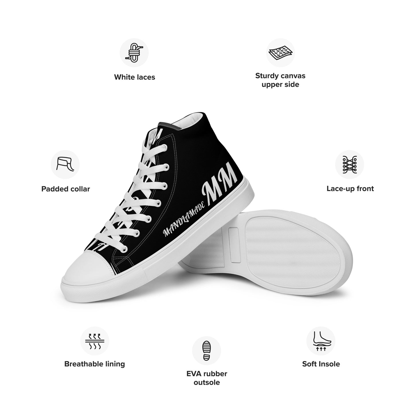 MM Men’s high top canvas shoes