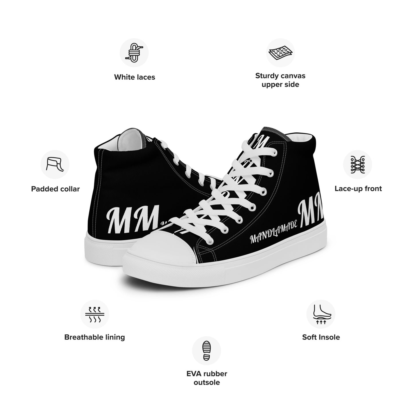 MM Men’s high top canvas shoes